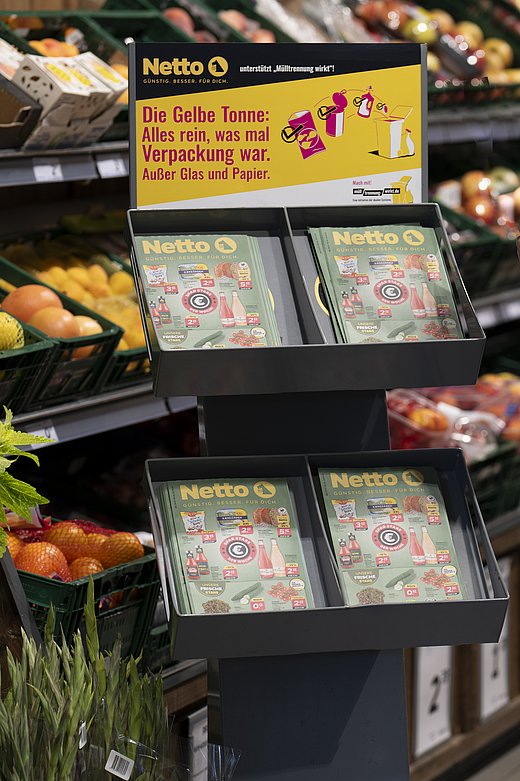 Gemeinsam mit der Initiative „Mülltrennung wirkt“ informiert Netto Marken-Discount über die richtige Abfalltrennung